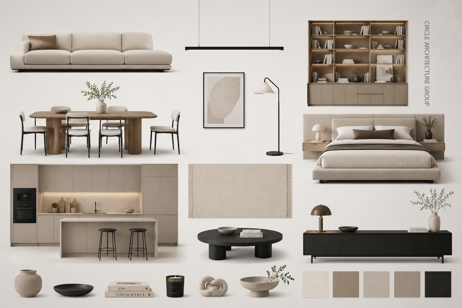 Modern furniture mood board