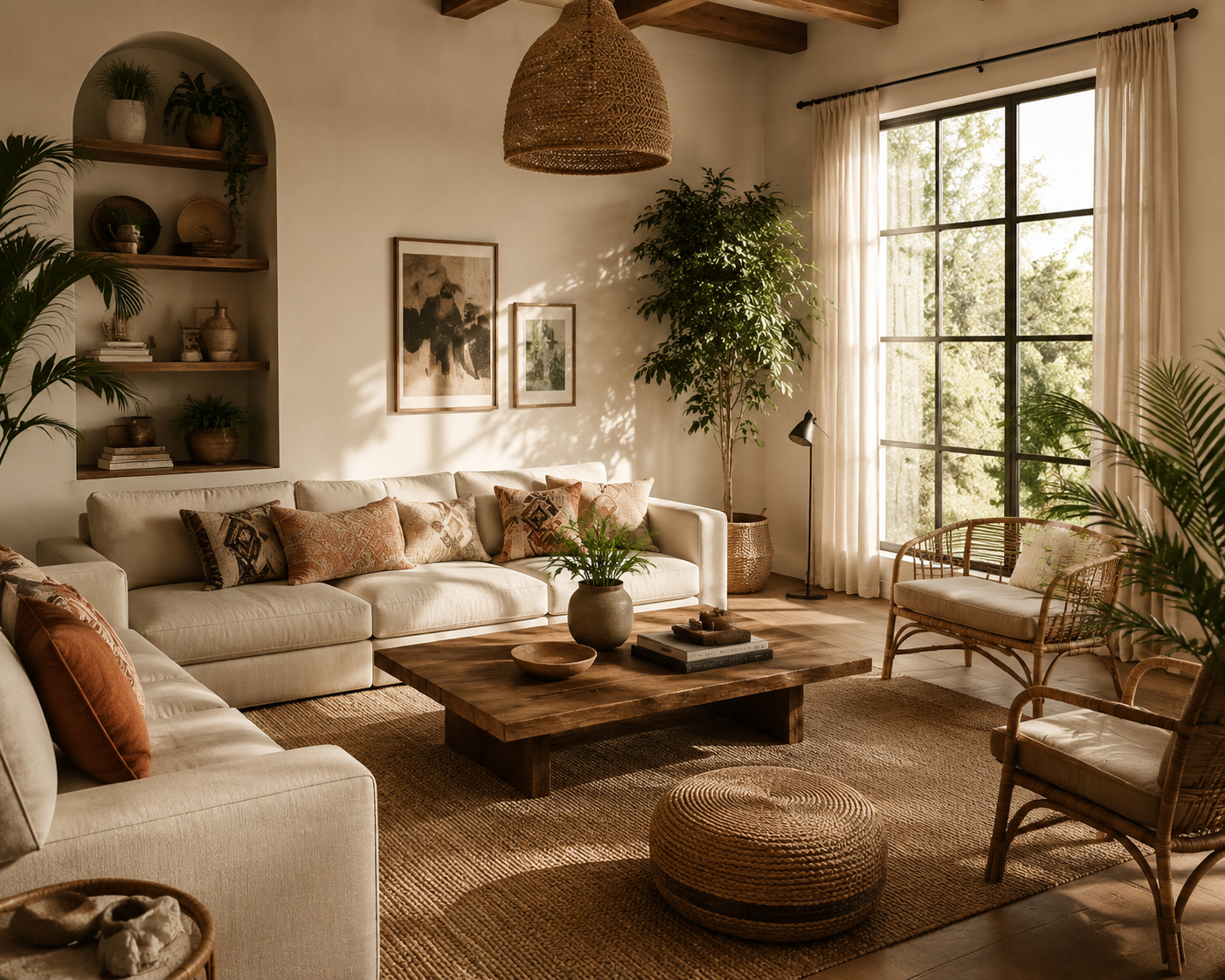 Bohemian style living room