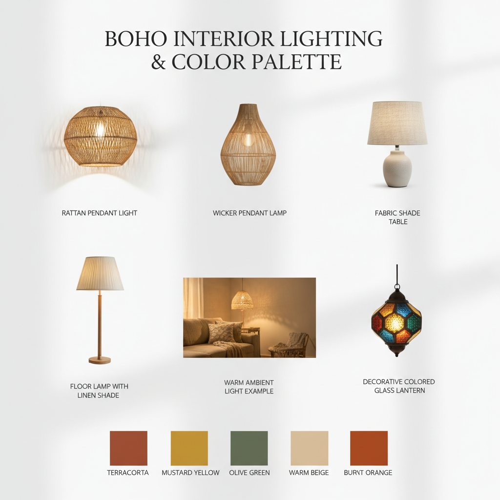 Boho Lighting & Color Palette