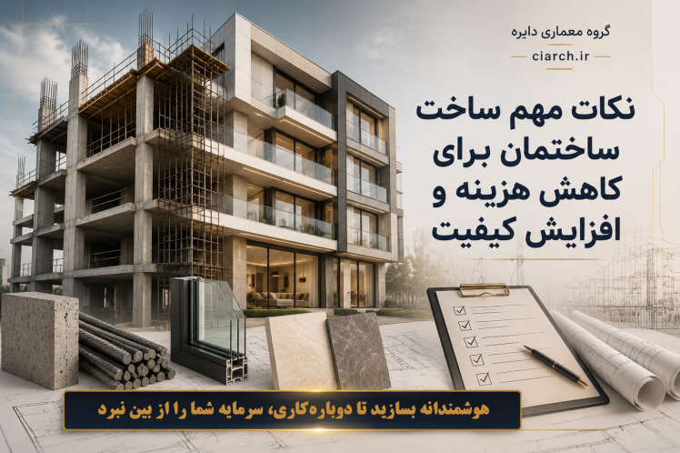 نکات مهم ساخت ساختمان برای کاهش هزینه و افزایش کیفیت