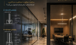 پارتیشن اداری دوجداره یا تک‌جداره؟ مقایسه فنی و راهنمای انتخاب